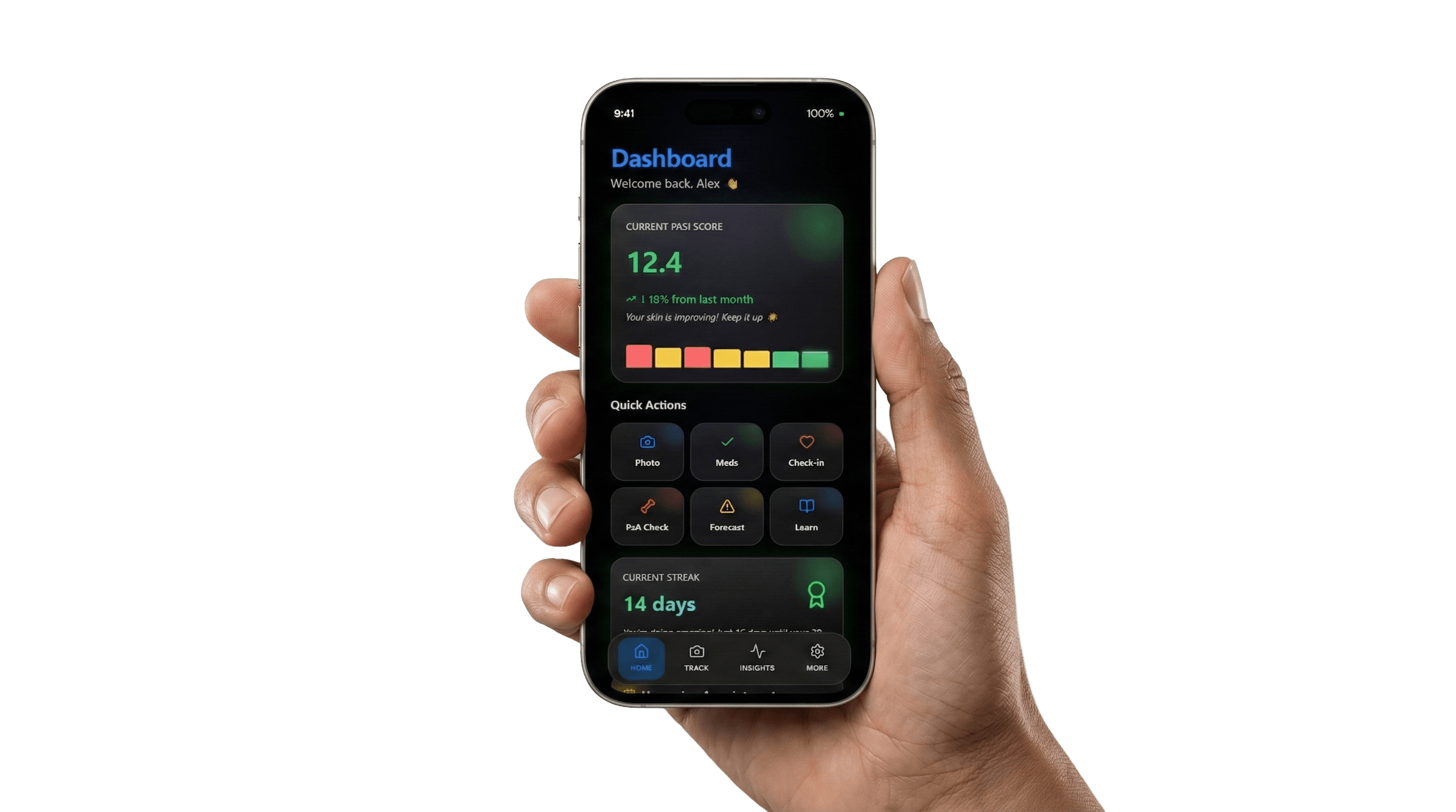 PsoriAssist App on iPhone